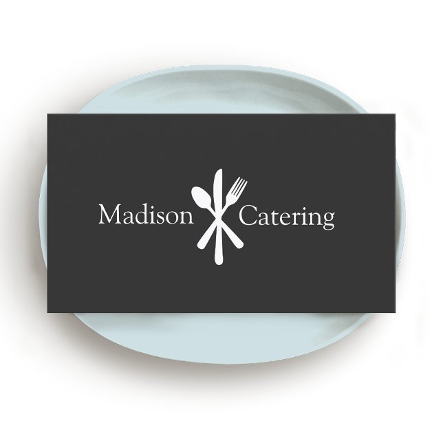 Event Caterer Catering  Business Card (Creator Uploaded)