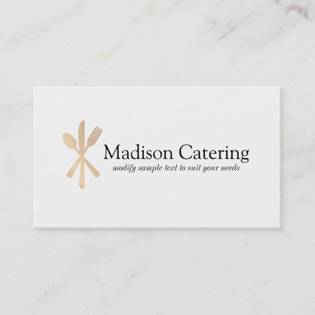 Event Caterer Catering Chef Business Card (Front)