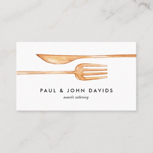 Event Catering Kitchen Utensils Culinary Business Card