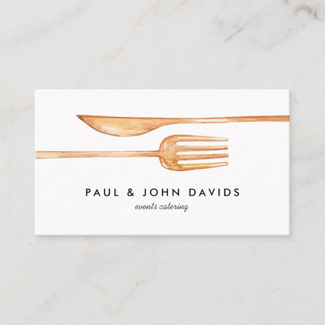 Event Catering Kitchen Utensils Culinary Business Card (Front)
