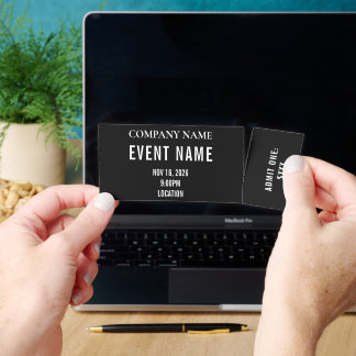 Event Concert Ticket DIY Tickets Black Template