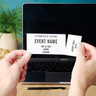 Event Concert Ticket DIY Tickets Simple Template