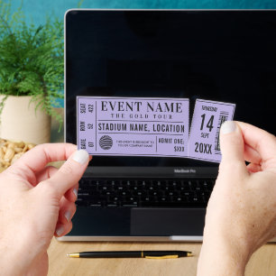 Event Concert Ticket Tickets Template Retro Purple