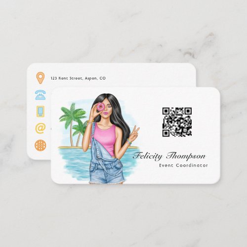 Event Coordinator QR Code Business Card