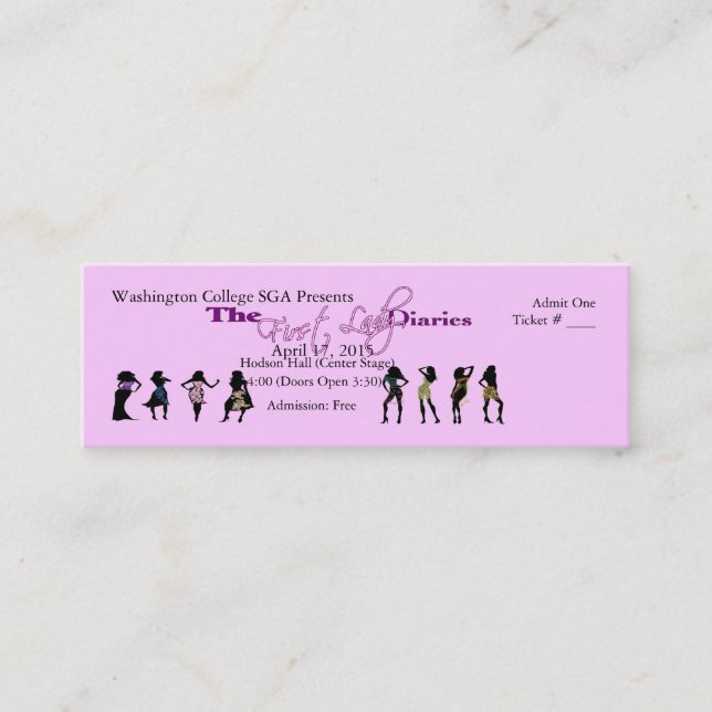 Event Customizable Ticket (Women) (Front)