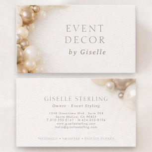 Event Decor Party Decorating Business Card