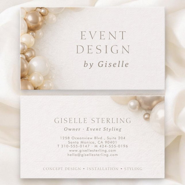Event Design Party Decorating Business Card (Creator Uploaded)