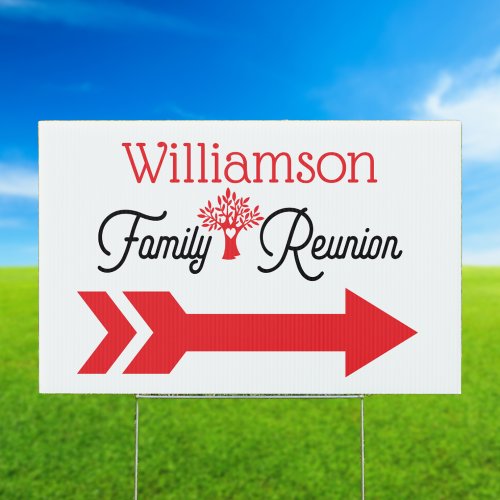 Event Direction Right Arrow Family Reunion Sign