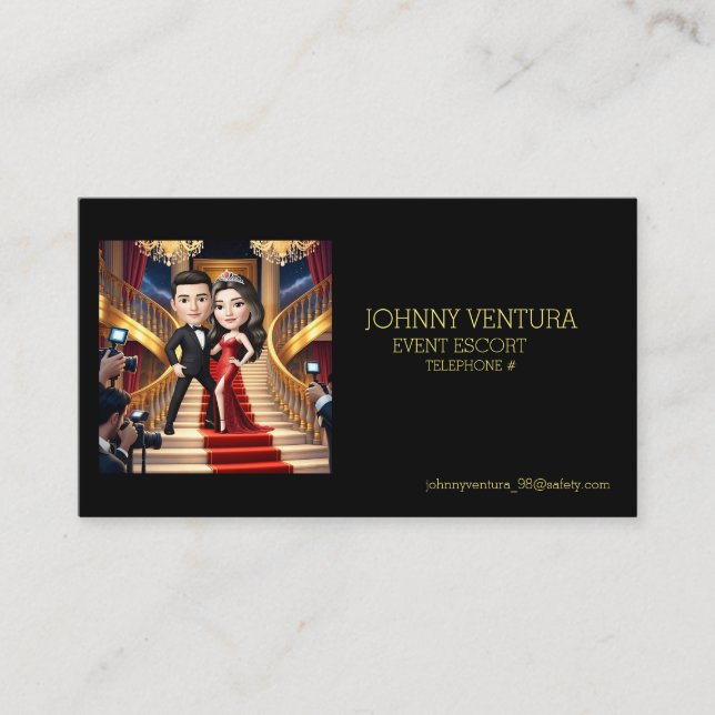 " EVENT ESCORT " BUSINESS CARD (Front)