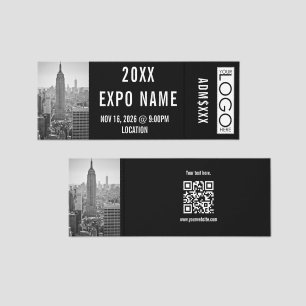 Event Expo Ticket DIY Tickets Photo Logo QR Code