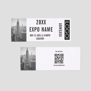 Event Expo Ticket DIY Tickets Photo Logo QR Code
