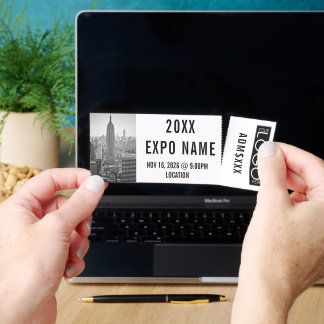 Event Expo Ticket DIY Tickets Photo Logo Template