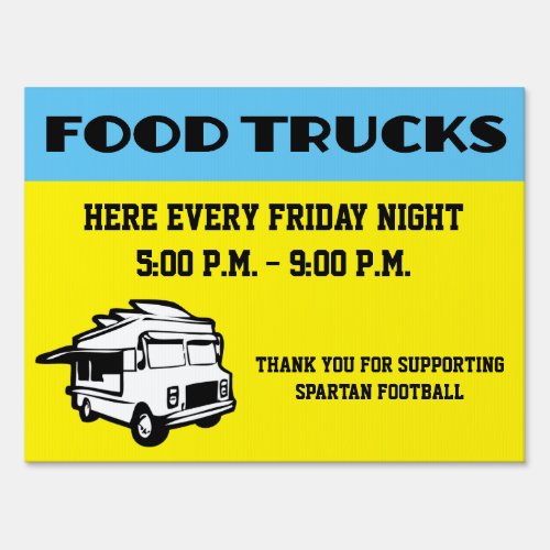 Event Fundraiser Food Trucks Sign