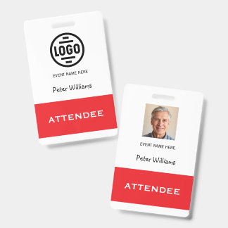 Event General Attendee Photo ID Badge Pass