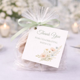 Event Guest Wildflower Garden Thank You Favor Tags