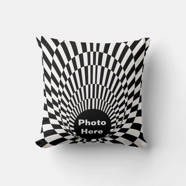 Event Horizon 3d Black hole Throw Pillow (Front)