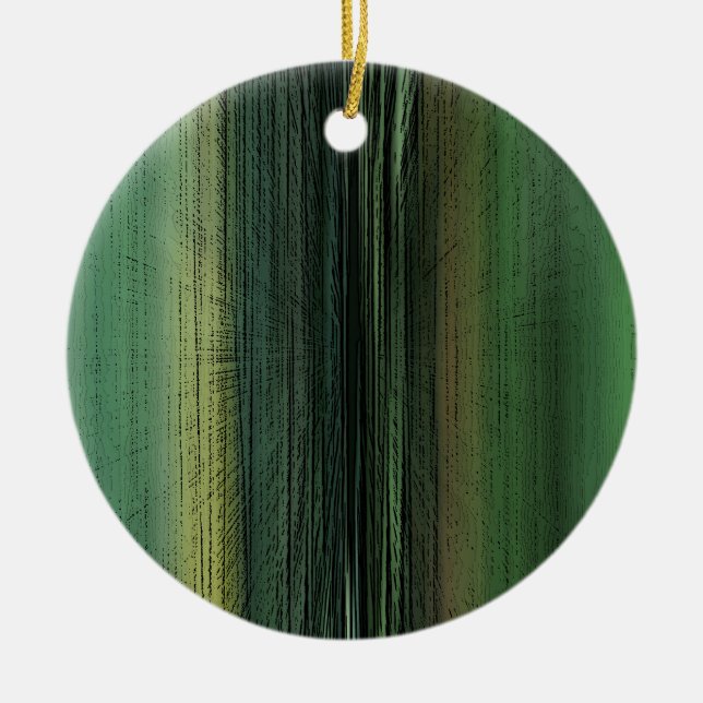Event Horizon 6711 - Green Abstract Art Ceramic Ornament (Front)