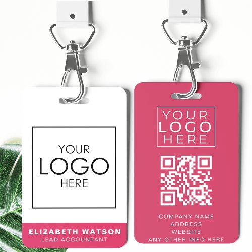 Event ID Customized Lanyard Name Tag With QR Code Badge