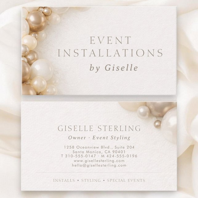 Event Installations Party Decorating Business Card (Creator Uploaded)