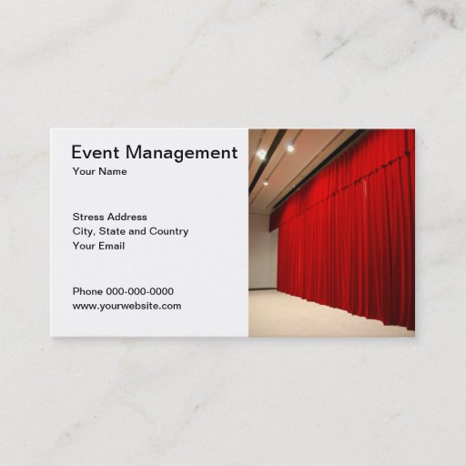 Customizable Event Management Business Card Business Card Template