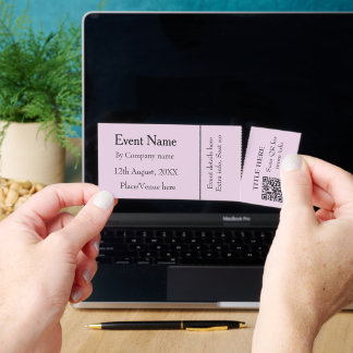 event name date simple minimal scan QR details fun Raffle Tickets