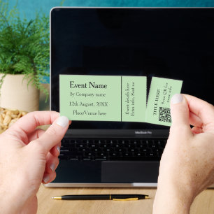 event name date simple minimal scan QR details fun Raffle Tickets