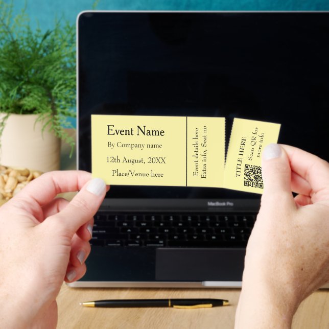 event name date simple minimal scan QR details fun Raffle Tickets (Insitu (HandHeld))