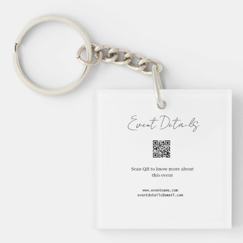 event occasion details scan QR for event website b Keychain