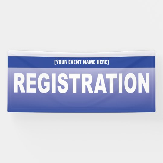 Event or Conference Registration Table Banner | Zazzle.com