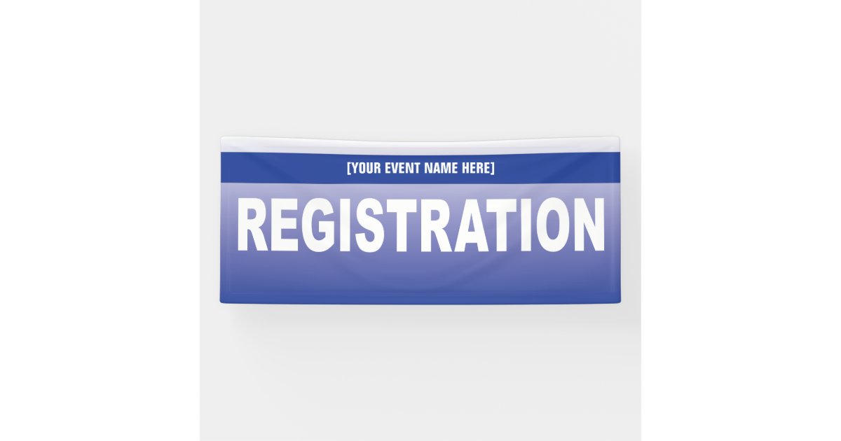 Event or Conference Registration Table Banner | Zazzle.com