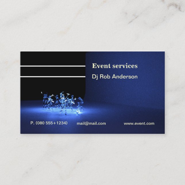 Event or Dj services business card (Front)