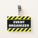 [ Thumbnail: "Event Organizer" + Black & Yellow Stripes Badge ]