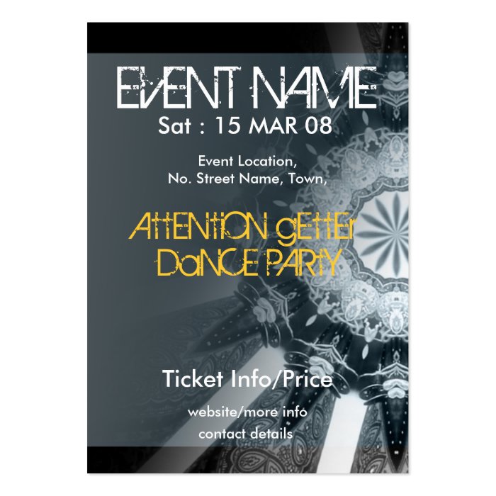 EVENT PARTY miniFLYER #002 Business Card Template