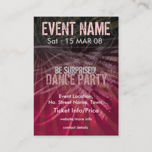 EVENT PARTY miniFLYER #004 Business Cards