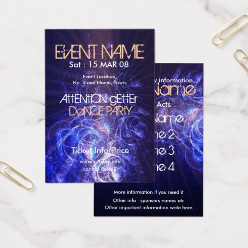 EVENT PARTY miniFLYER #005 Business Card