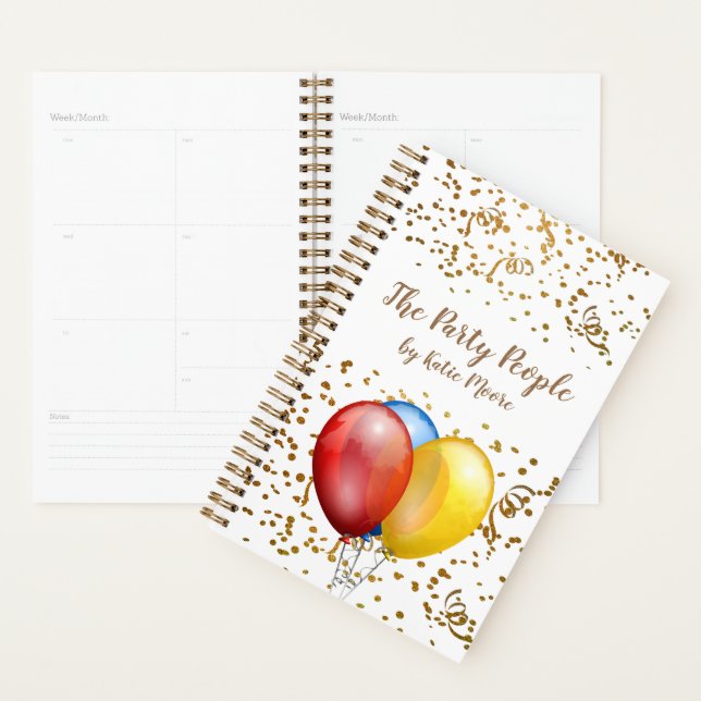 Event Party Planner Ballons And Gold Confetti (Display)