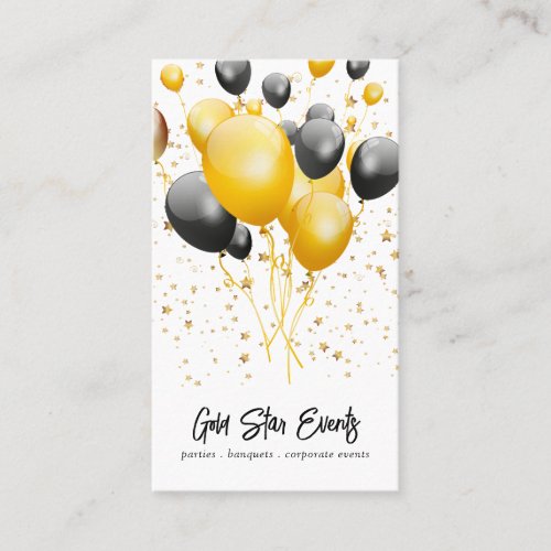 Event Party Planner Balloons Confetti  Business Card