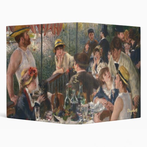 Event Party Planner Monogrammed Vintage Art School 3 Ring Binder