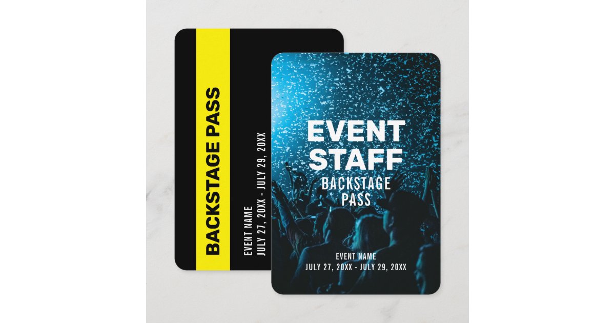 Event Photo Backstage Pass Staff 3.5