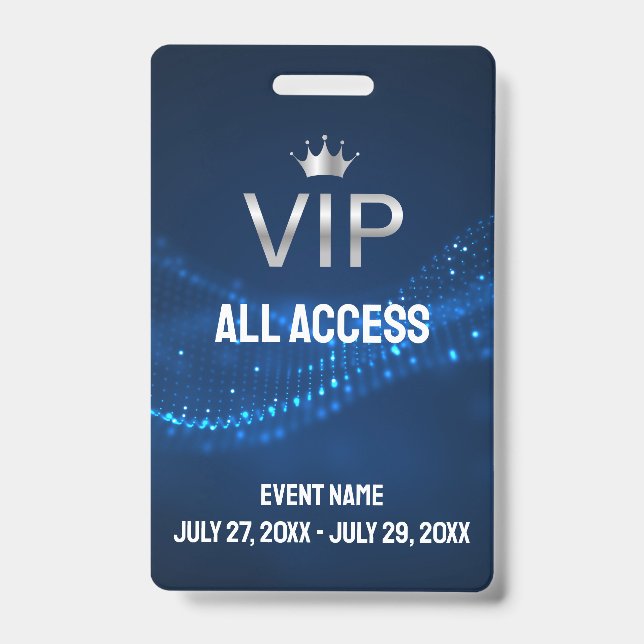 Event Photo VIP All Access Pass Event Badge (Front)