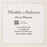 Event planner add name Q R code details website em Scarf<br><div class="desc">Design</div>