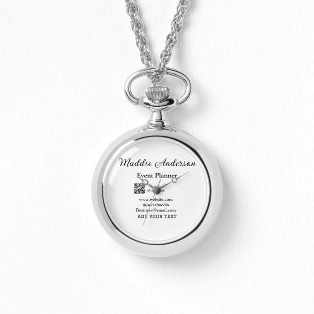 Event planner add name Q R code details website em Watch (Front)