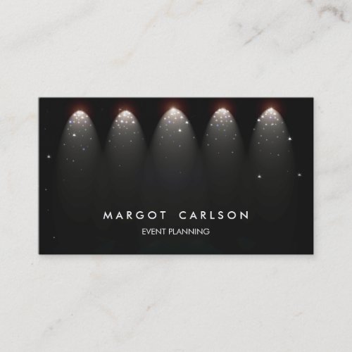 Event Planner and Entertainment Stars and Lights Business Card