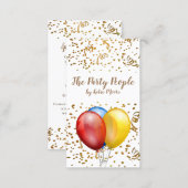 Event Planner Balloons Confetti Business Card (Front/Back)