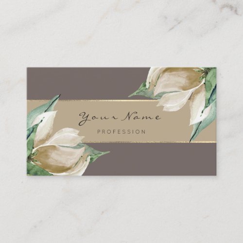 Event Planner Beauty Blogger Mint Floral Gray Business Card