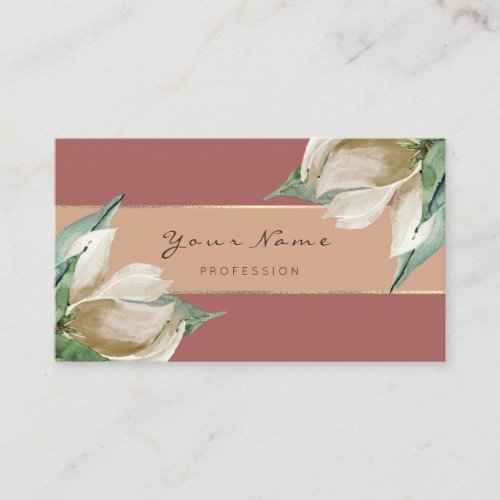 Event Planner Beauty Blogger Mint GReenFloral Business Card