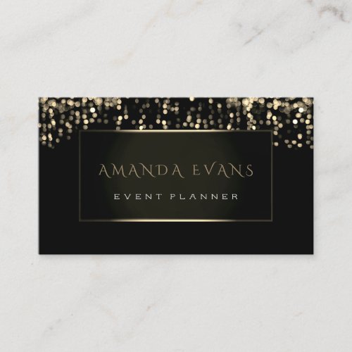 Event Planner Beauty Fashion Blogger Framed Gold Appointment Card