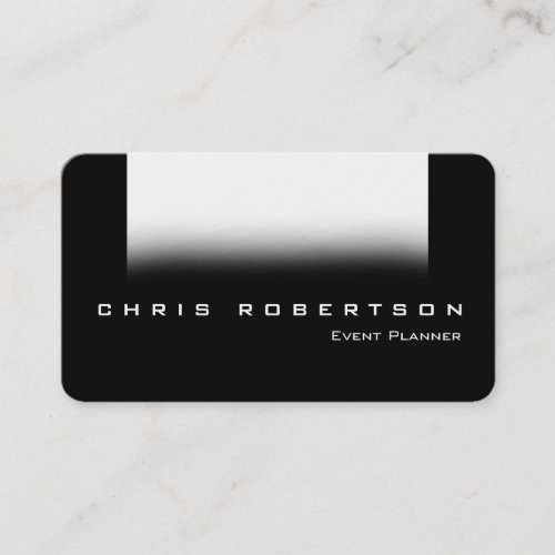 Event Planner Black Gray White Trend Business Card