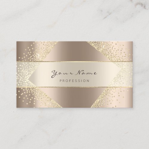 Event Planner Blogger Blush Gold Floral Crystals Business Card