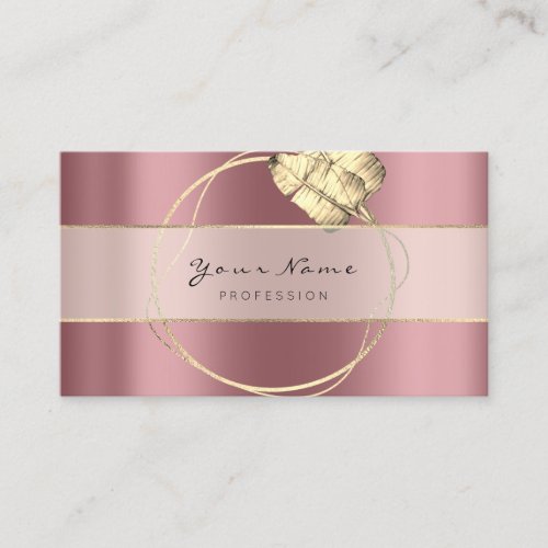 Event Planner Blogger Rose Gold Floral Beauty Business Card